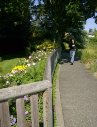 running along a path