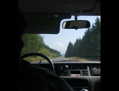 steam plume from the car