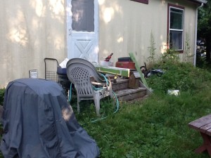 Laundry Room entrance and clutter