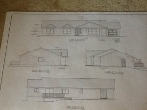 the house elevations, as planned