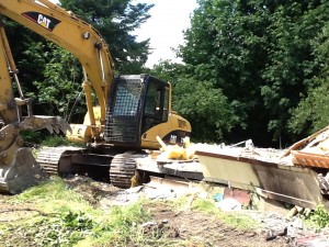 even the floors were torn out, and the foundations