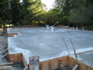 September 11, 2013, foundation poured